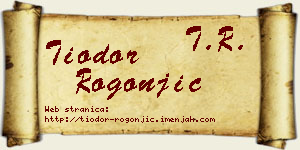 Tiodor Rogonjić vizit kartica